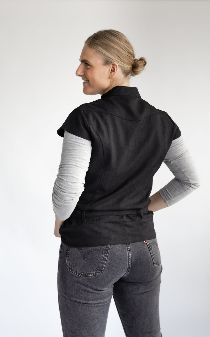 Blouse met kapmouw Papaver